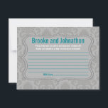 Skrivbart kort Modern Grått Damask Snöre Skriv ut<br><div class="desc">De här berömvärda skrivbara rådgivningskorten är ett tillägg till perfekten till varje barndusch eller födelsedagsfest. Överlämna korten till dina gäster, tillsammans med bra Sharpie-pennor. Gästerna kan sedan skriva ner alla råd de har om att den nya mamman ska vara eller om födelsedagspojken eller flickan. Dessa trycks på en 5, 6-tumsskärm...</div>