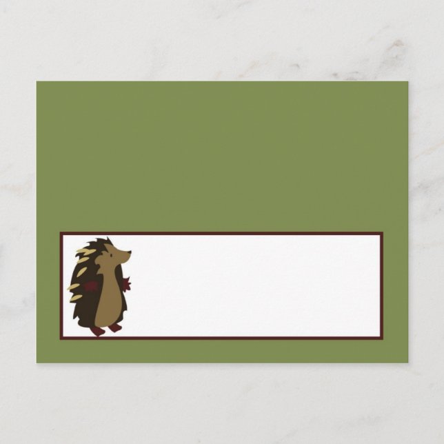 Skrivbart monteringskort, kanderat ihåligt skog Wo Vykort (Framsida)