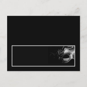 Skrivbart monteringskort MIS XV Silver Black Vykort