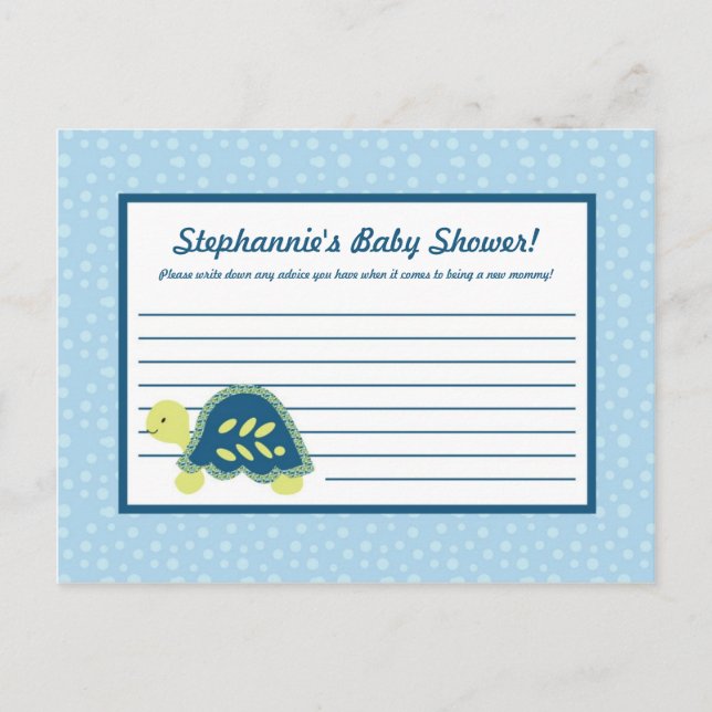 Skrivbart rådgivande kort Turtle Reef Ocean Sea Tu (Framsida)