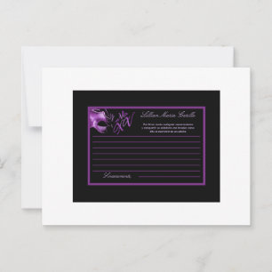 Skrivbart rådgivningskort, Mis XV Lila Lilac Black Rådkort