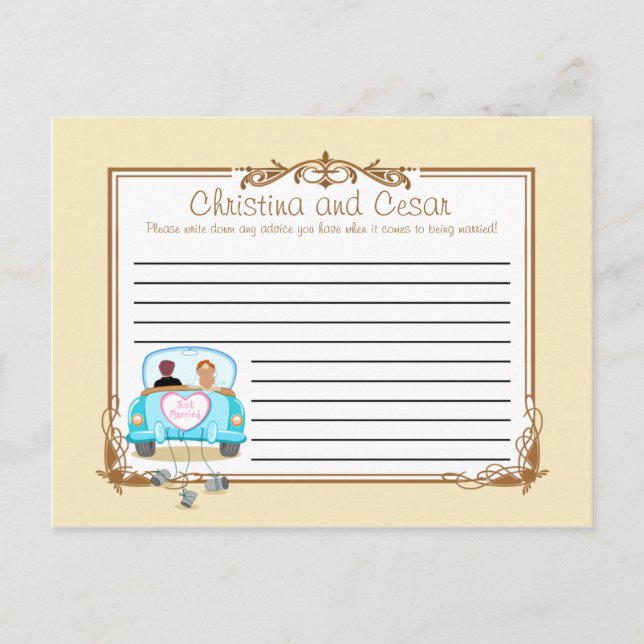 Skrivbart telefonkort - endast har, gift par rådkort (Framsida)