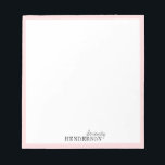Skrivbord med minimal personlig för professionell anteckningsblock<br><div class="desc">Elegant modern minimalistisk typografi namn med färg redigerbar  rosa gräns,  enkel och snyggt. professionell för underbar personlig. Visa alla matchande delar i samlingen</div>