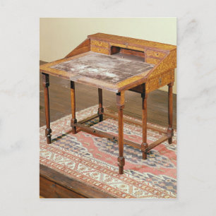 Skrivbord, valnöt med arabesque marquetry vykort