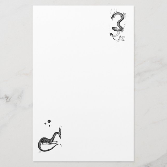 Skrivborddrakar Brevpapper (Framsida)