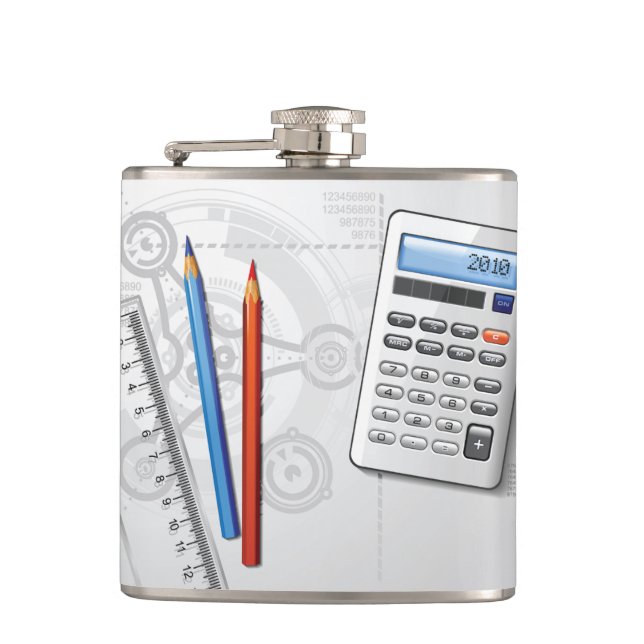 Skrivbords- flaska för ingenjörer fickplunta (Framsidan)