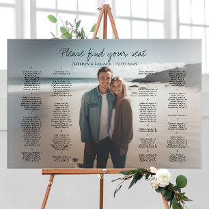 Skrivbordsfoto, modernt foto bröllop-säte poster