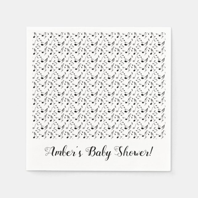 Skrivbordskläde med musiktryck för fest pappersservett (Framsidan)