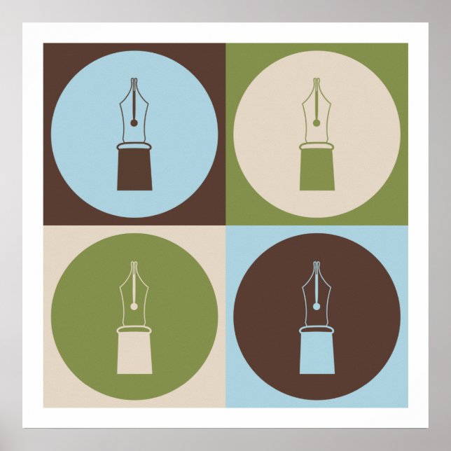 Skrivbordspennor i Fontän Poster (Framsidan)