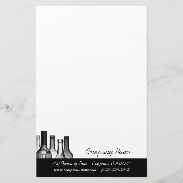 Skrivbordsterminalen vin Flaska Brevpapper (Framsida)