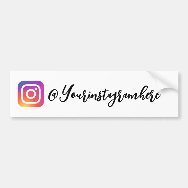 Skrivdetikett för Instagram Handtag Bildekal (Framsidan)