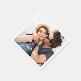 Skrivduk med anpassad fototypografi pappersservett