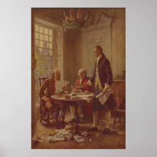 Skrivelse av Ferris självständighetsförklaring Poster