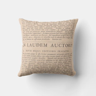 Skrivelse från författarna Antique Latin Texter Kudde