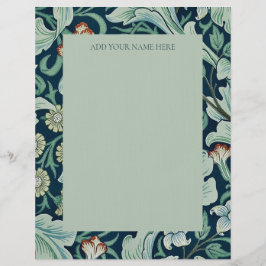 SKRIVELSE: WILLIAM MORRIS: BLOMMIGT BREVHUVUD