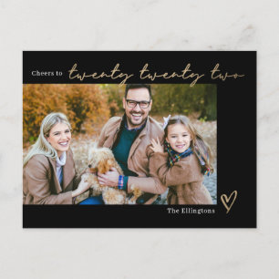 Skriven år redigerbar färg Nyårskort Helg Vykort