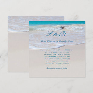 Skriven i inbjudan till Sand Tropical Beach Weddin