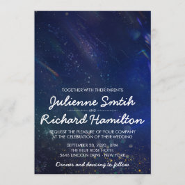 Skriven i Stars Galaxy Wedding-inbjudan Inbjudningar