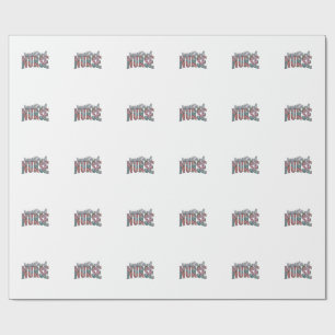 Skriven sjuksköterska Vintage blommig typsnittskjo Presentpapper