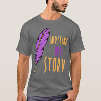 Skriver min historia 70-tals vän t shirt