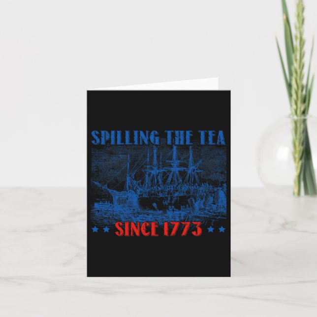 Skriver ut teet sedan 1773 Fjärde juli självständi Kort (Framsida)