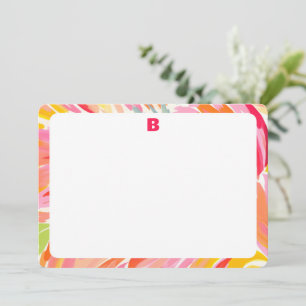 Skrivkort för Bright Abstrakt Gräns Stationery Tack Kort