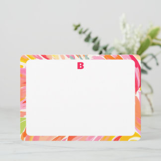 Skrivkort för Bright Abstrakt Gräns Stationery Tack Kort