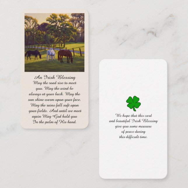 Skrivkort för sympati-symtomatisk-anteckning visitkort (Fram/baksida)