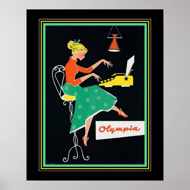 Skrivmaskin AdD för mitt århundrade Poster (Framsidan)