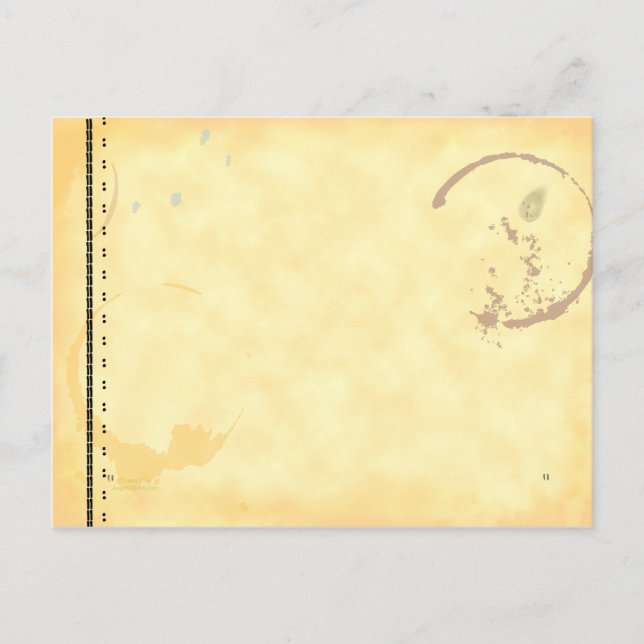 Skrivmaskin Art Kaffe Stain-vykortsmall Vykort (Framsida)