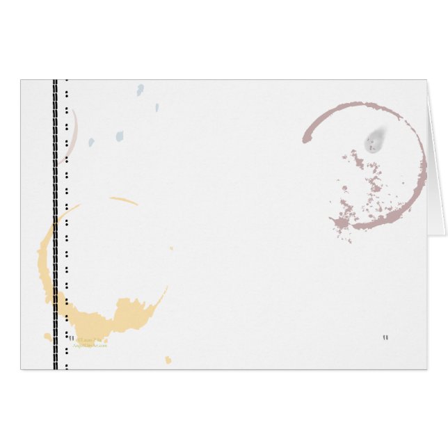 Skrivmaskin Art-kaffestreck Hälsningskort (Framsidan Horizontal)