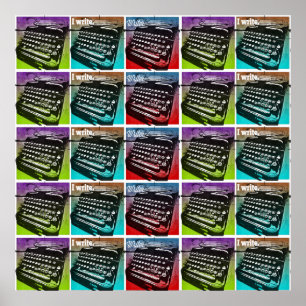 Skrivmaskin-Coola-popup-bilder för skrivprogram oc Poster