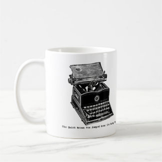 Skrivmaskin den snabba bruna räven… kaffemugg