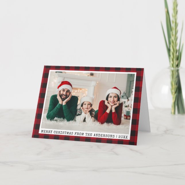 Skrivmaskin Font Jul Photo Red Play Fold Helgkort (Framsida)