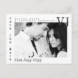 Skrivmaskin Font Rädda Datum Bröllop LÄGG TILL FOT Meddelande Vykort