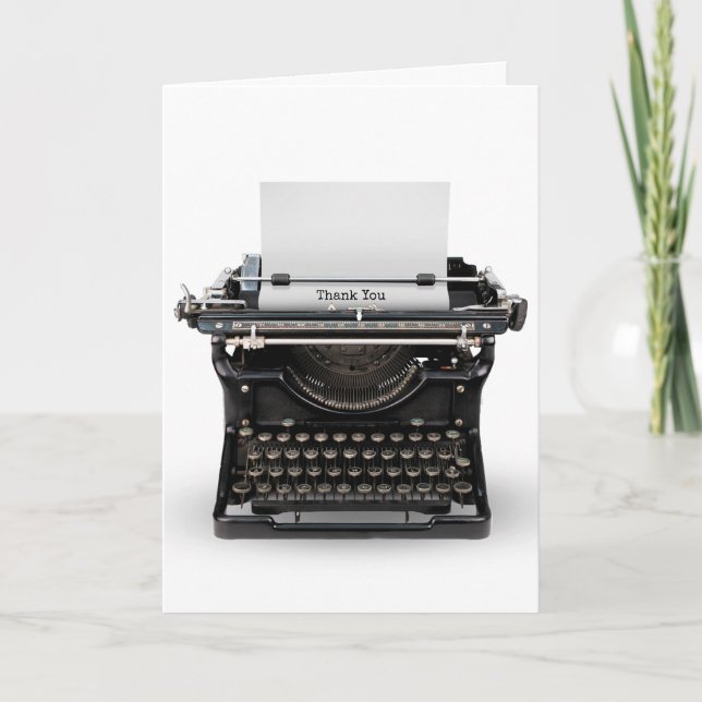 Skrivmaskin för Vintage av tack (Framsida)