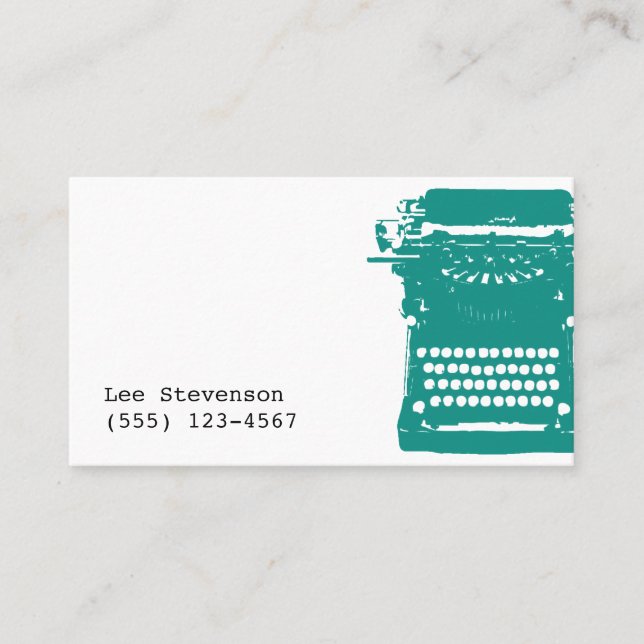 Skrivmaskin för Vintage Visitkort (Framsida)