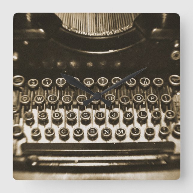 Skrivmaskin Fyrkantig Klocka (Framsida)