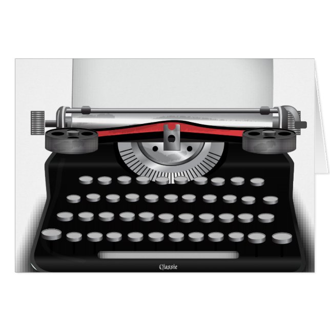 Skrivmaskin Hälsningskort (Framsidan Horizontal)