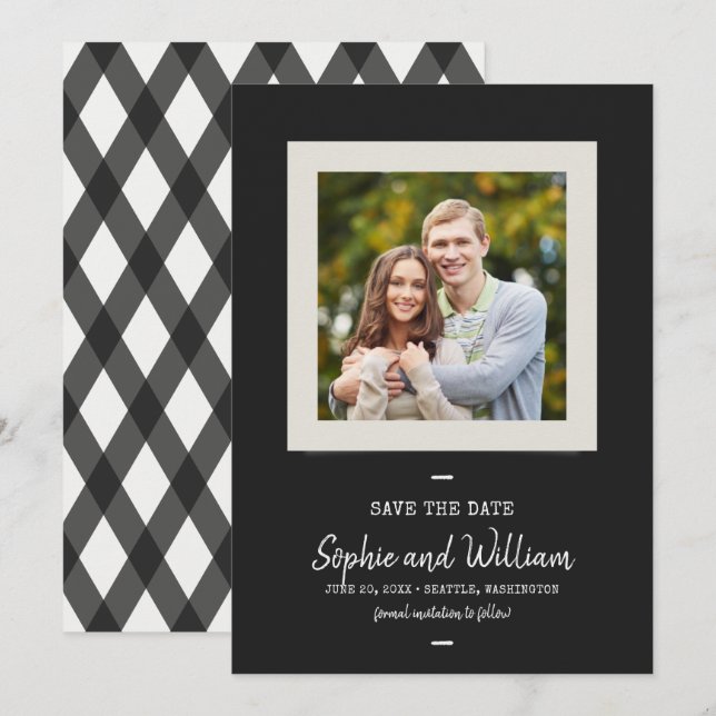 Skrivmaskin- och skriptfoto Spara datum Datumet (Fram/baksida)