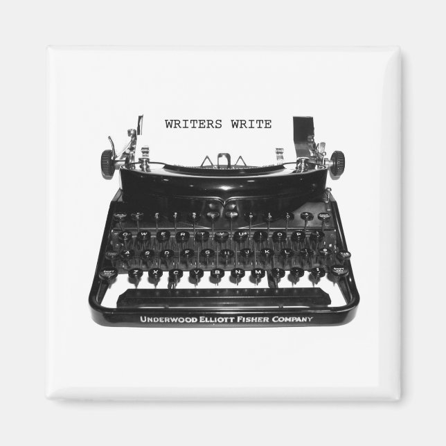 Skrivmaskin Skriva Typewriter Magnet (Framsidan)