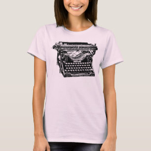 Skrivmaskin under trä t shirt