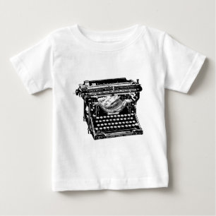 Skrivmaskin under trä t-shirt