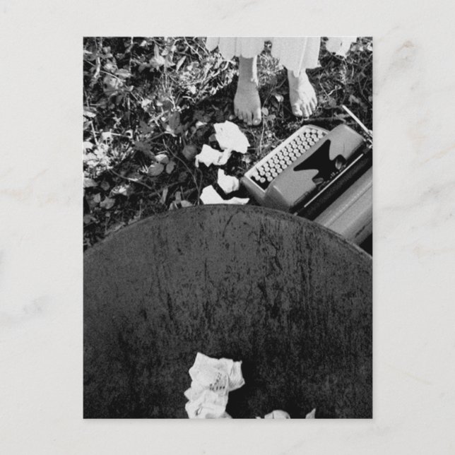 Skrivmaskin - vykort (Framsida)