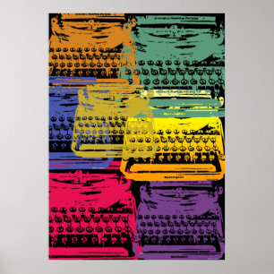 skrivmaskinen - mörk poster