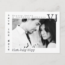 skrivmaskinsfont Spara datumet Bröllop LÄGG TILL F