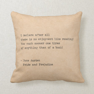 SkrivmaskinsJane Austen läs- citationstecken Kudde