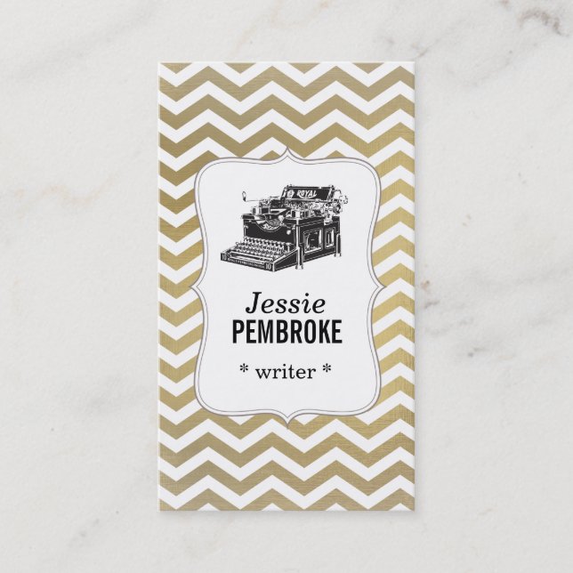 Skrivmaskinsvisitkort - fauxen omkullkastar visitkort (Framsida)