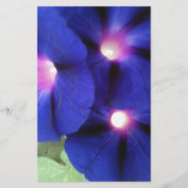 Skrivmaterial med lila morgonblomma brevpapper