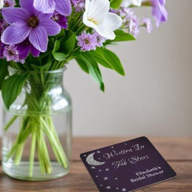 Skrivna i Möhippan Stars Underlägg Papper Kvadrat (Skapare uppladdad)